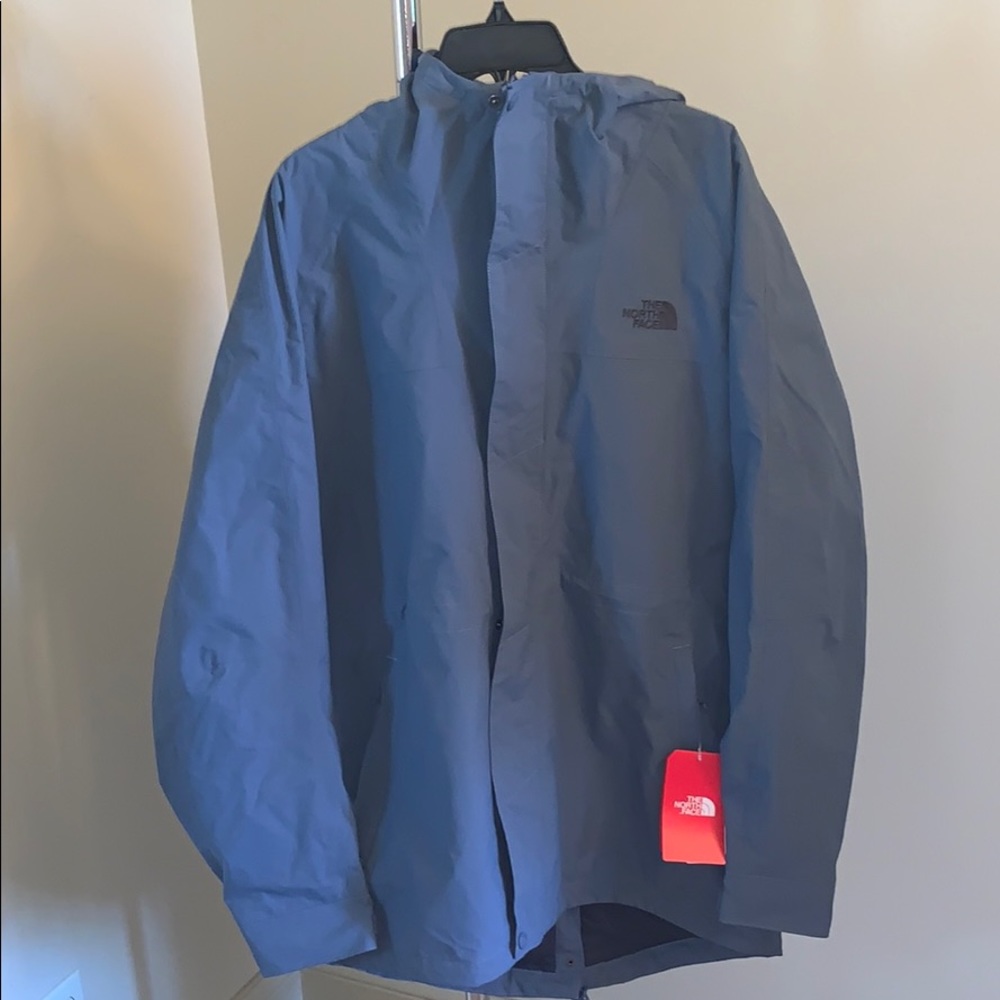 Navy North Face City Breeze Rain Parka